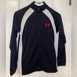 Under Armour Kids Jacket in Black, Gray, and Red
